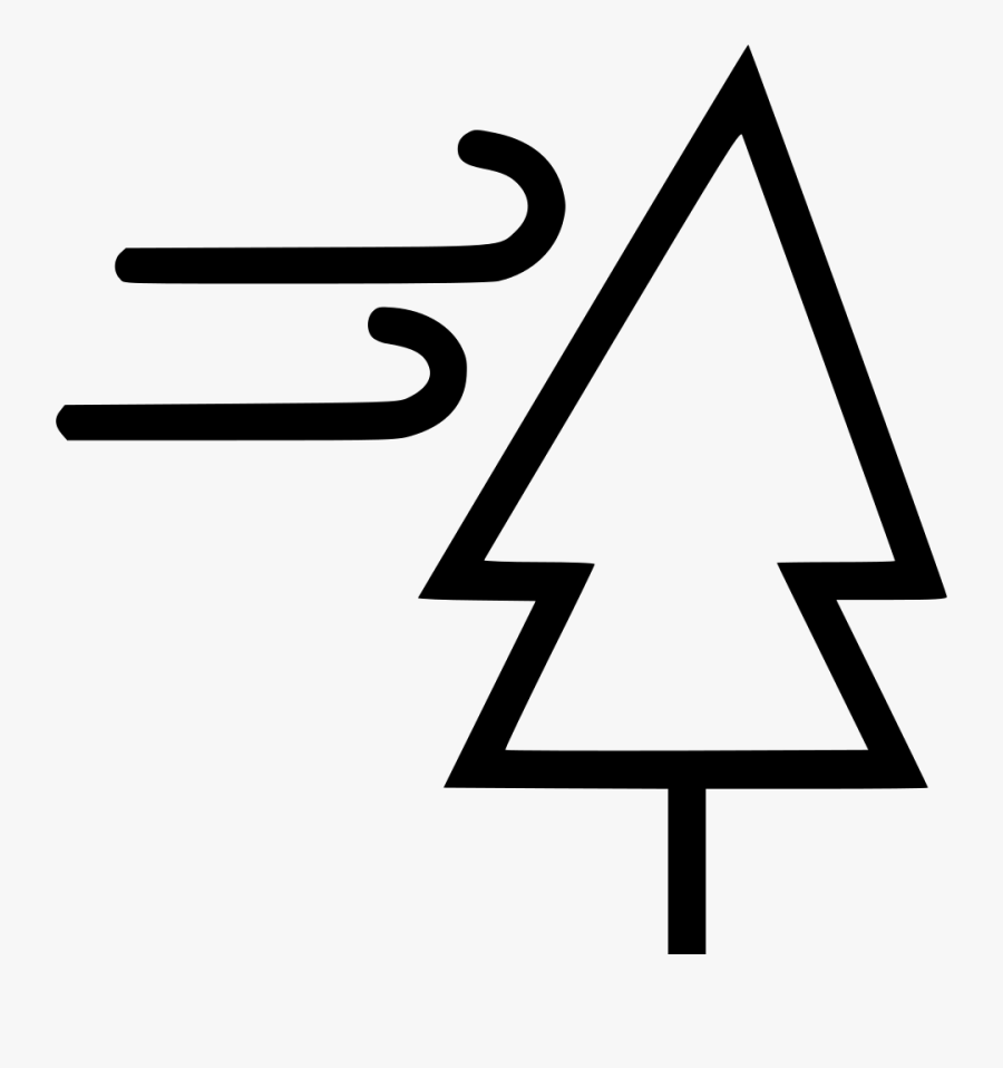 Tree With Wind - Arvore De Natal Na Parede, Transparent Clipart