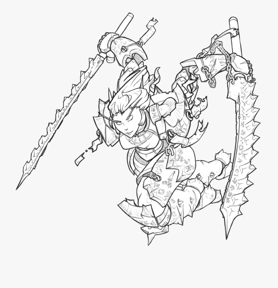 Wow Clipart Black And White - Wow Fury Warrior Art, Transparent Clipart