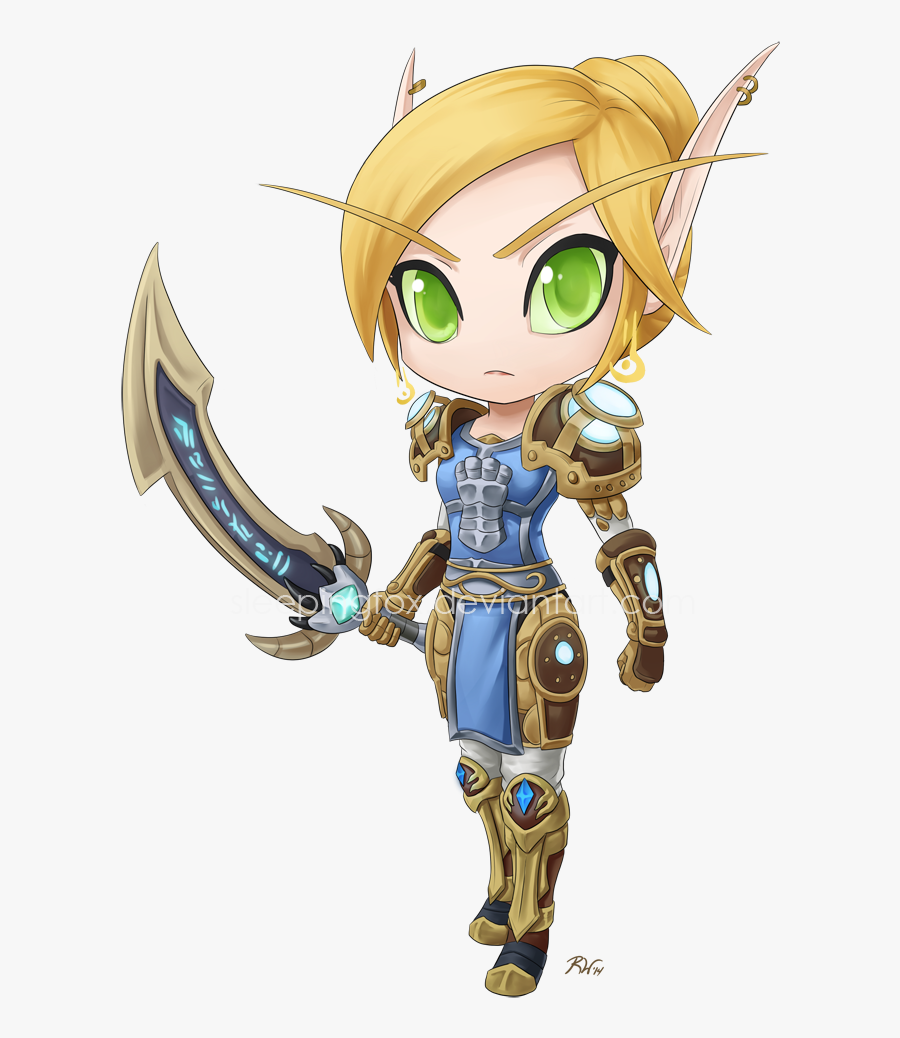 Blood Elf Wow Chibi, Transparent Clipart