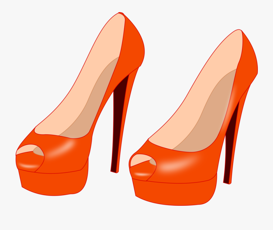 Peach,footwear,basic Pump - Pink High Heels Clip Art, Transparent Clipart