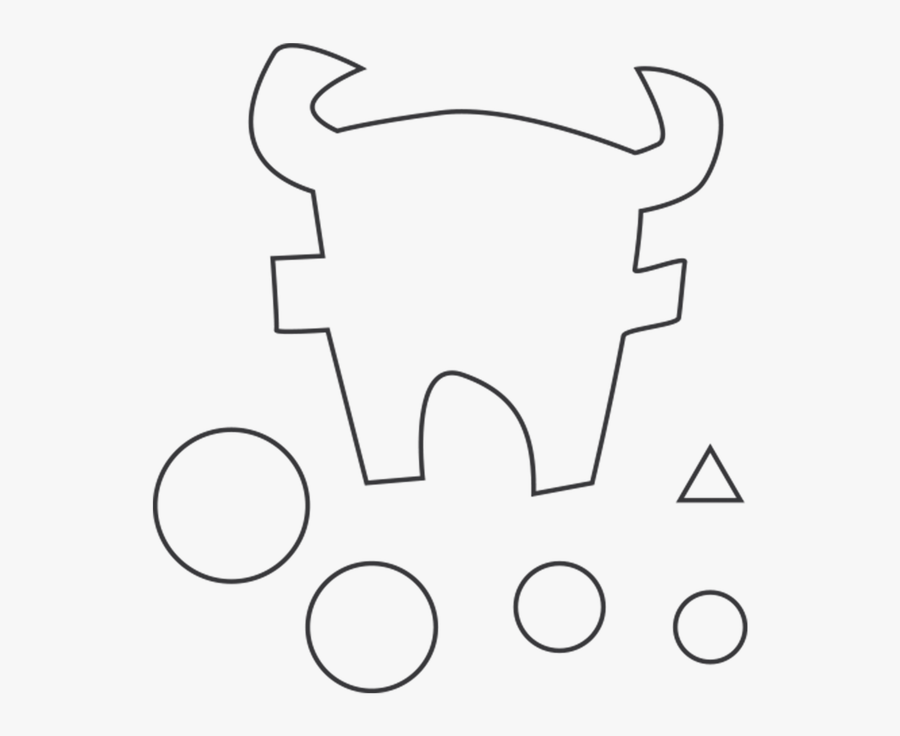 Bobbin Monster Die Outline - Line Art, Transparent Clipart