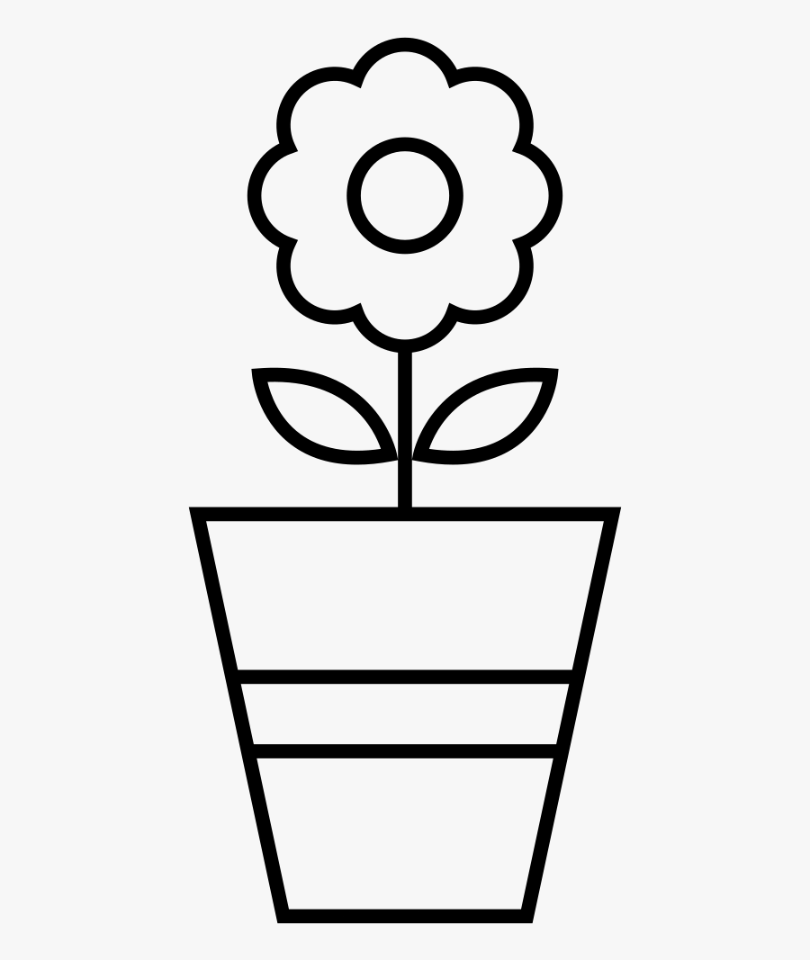 Flower Pot Coloring Page - Joshibi University Of Art And Design Logo, Transparent Clipart