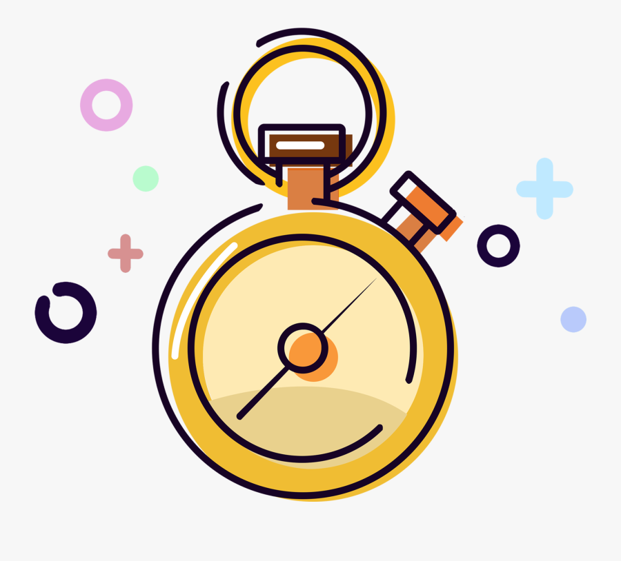 Mbe Daily Necessities Clocks Stopwatch Png And Psd - Stopwatch Cartoon Png, Transparent Clipart