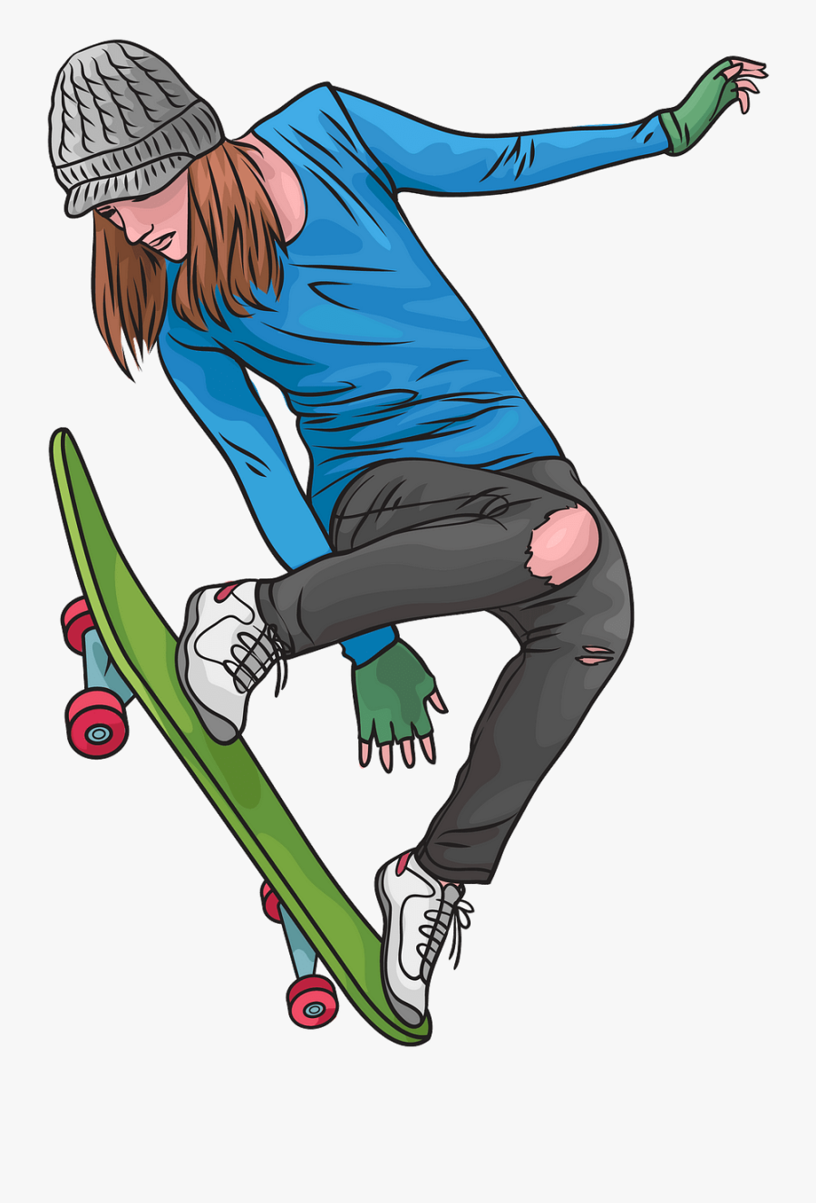 Skateboard Deck, Transparent Clipart