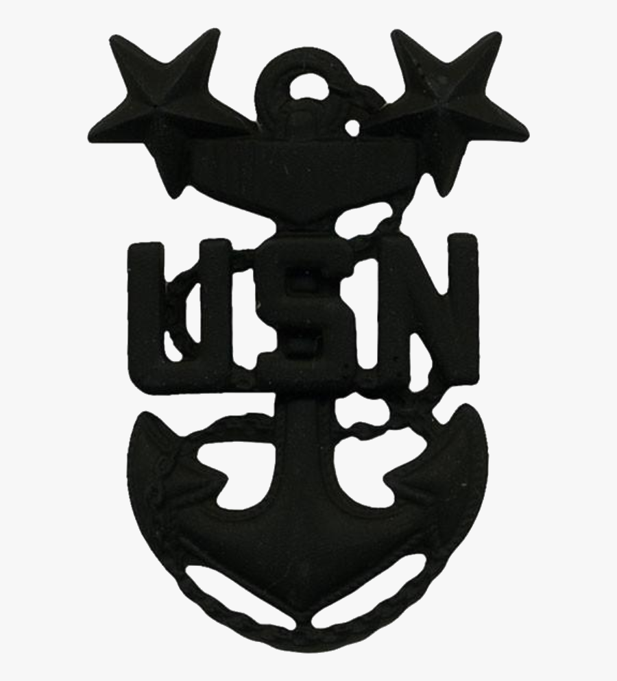 Cap Device Of A United States Navy Master Chief Petty - Master Chief Cap Insignia, Transparent Clipart
