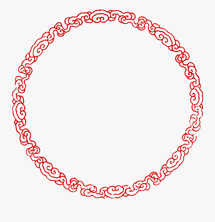 #chinese #asian #frame #border #circleframe #ftestickers - 中国 风 圆 形 边框 纹理, Transparent Clipart