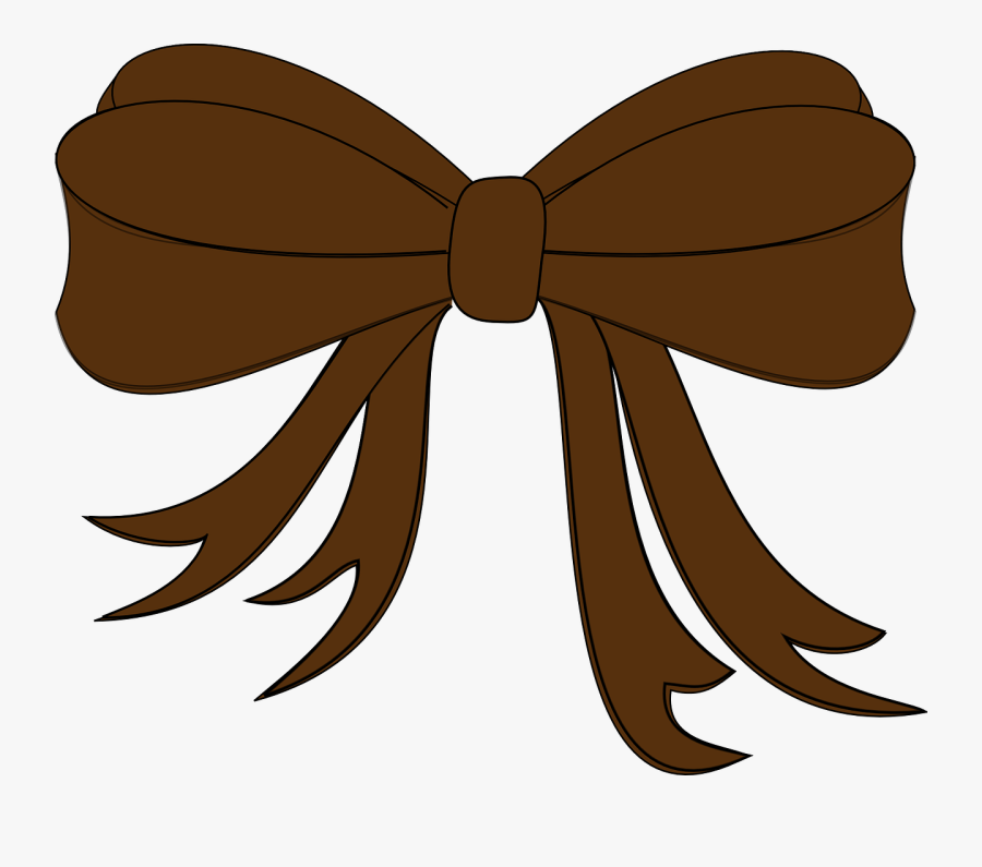 Ribbon Brown Bow Free Photo - Girls Bow Clip Art, Transparent Clipart