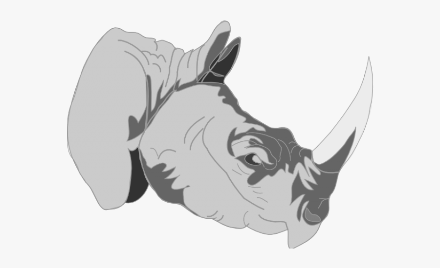 Charging Rhino Clipart Angry Rhino - One Horned Rhino Art, Transparent Clipart