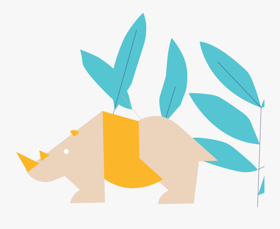 Rhino Illustration, Transparent Clipart