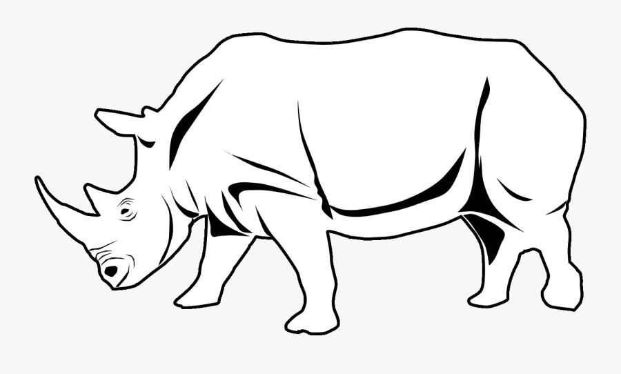 White Rhinoceros, Transparent Clipart