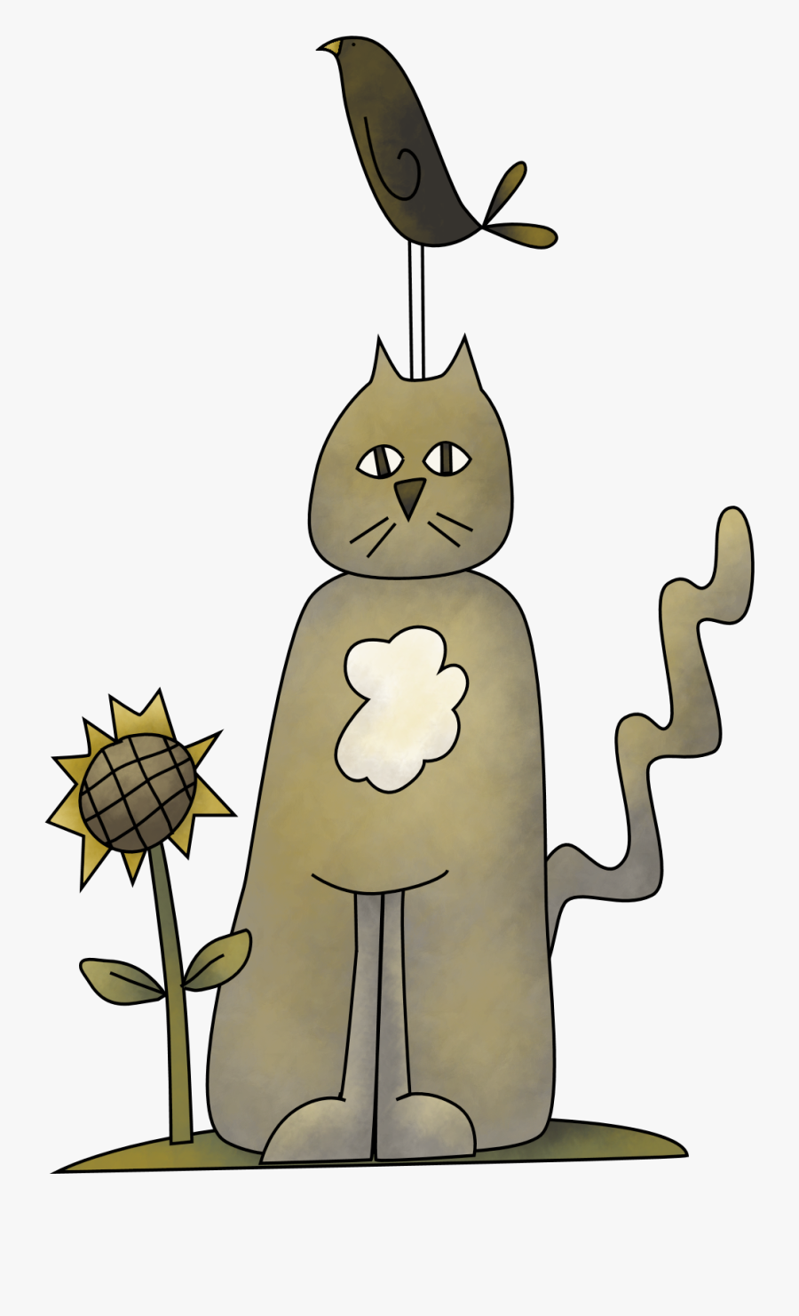 Country Cat Clip Art, Transparent Clipart