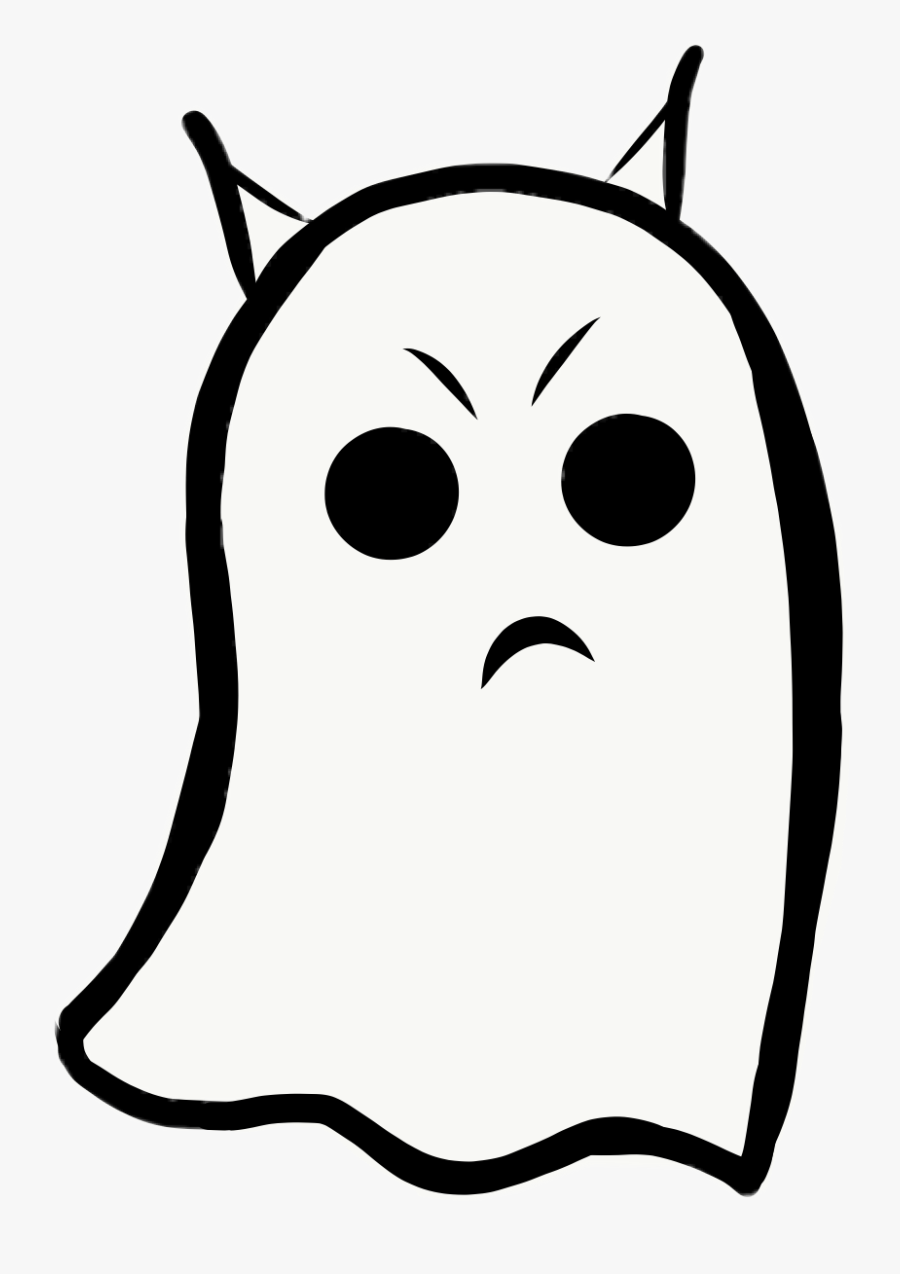 #ghost #halloween #demon #sad #mad #freetoedit, Transparent Clipart