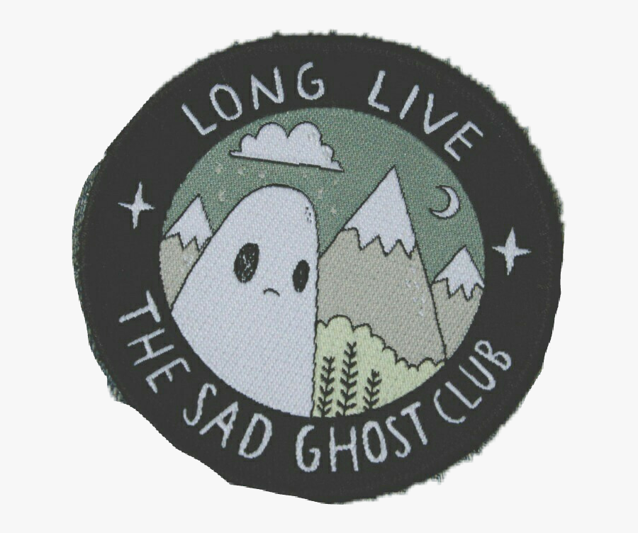 #sad #ghost #round #tumblr #indie #emotions #mountains - Emblem, Transparent Clipart