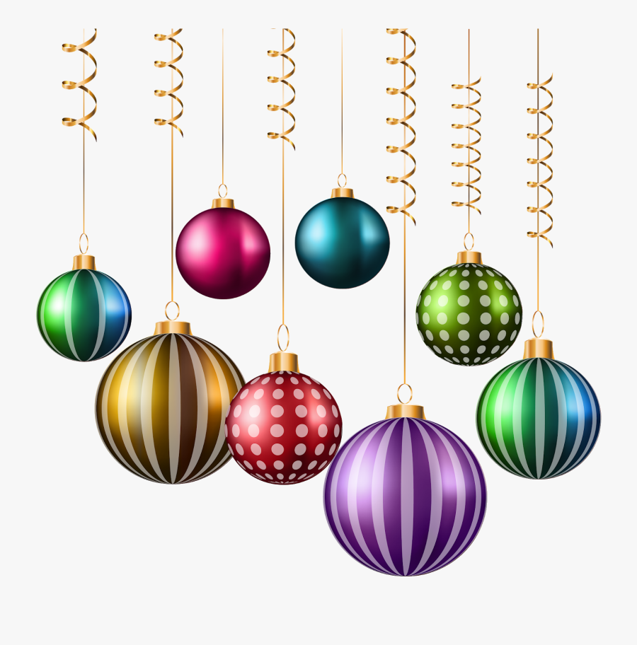 Transparent Hanging Christmas Ornament Clipart - Christmas Balls Png, Transparent Clipart
