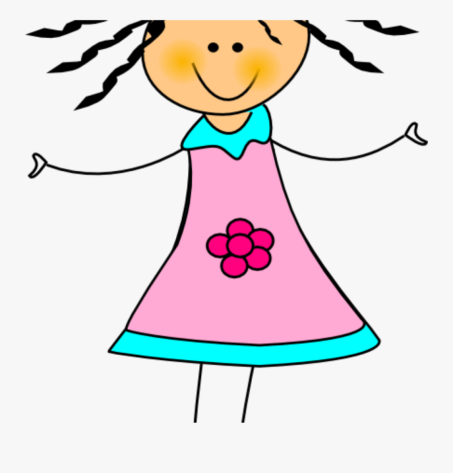 Girls Cliparts Happy Girl Clip Art At Clker Vector - Doll Clip Art Png, Transparent Clipart