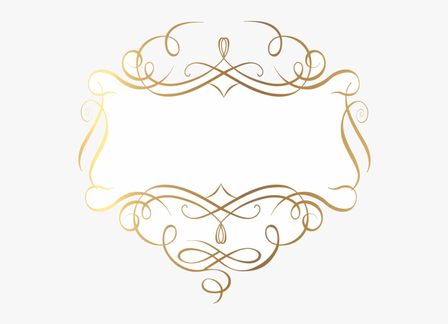 Fancy Lines Decoration Line Art Why Santa Claus Transparent - Transparent Background Gold Frame Clipart, Transparent Clipart