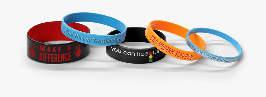 Stop Wristbands To Raise - Awareness Stop Human Trafficking Bracelets, Transparent Clipart