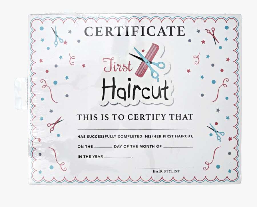 My First Haircut Certificate - My First Haircut Certificate Pdf, Transparent Clipart