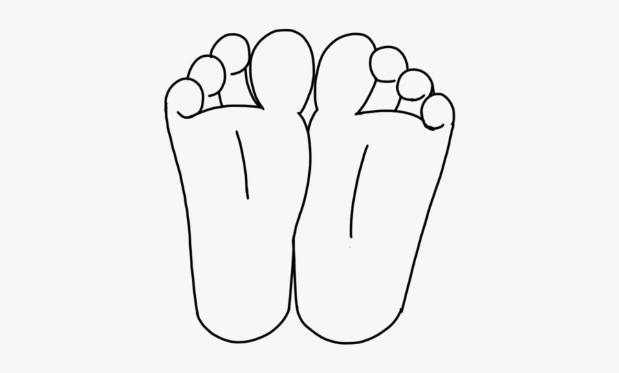 Clipart Black And White Download Bare Feet Base Eight - Drawing, Transparent Clipart