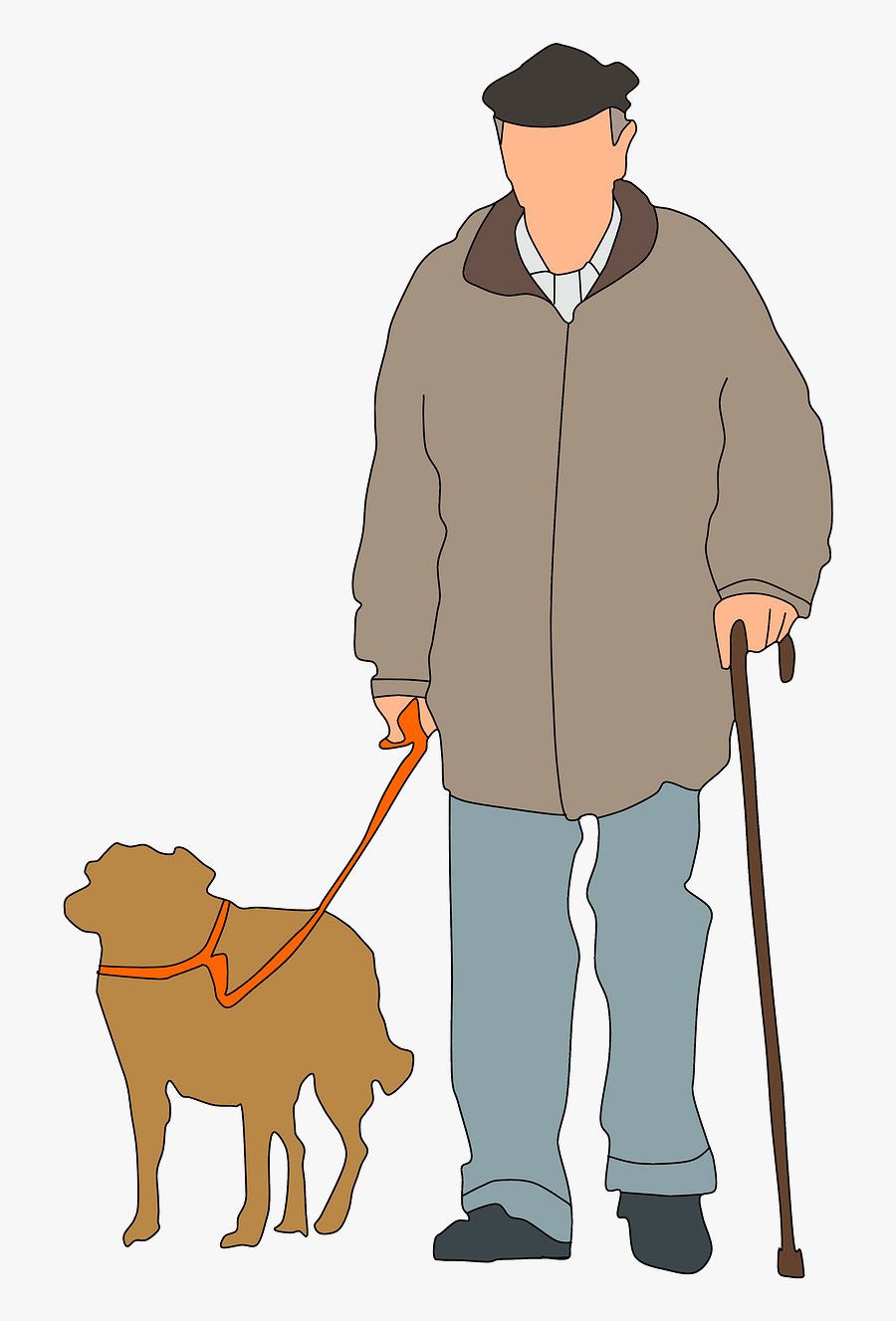 Man With Dog Clipart, Transparent Clipart