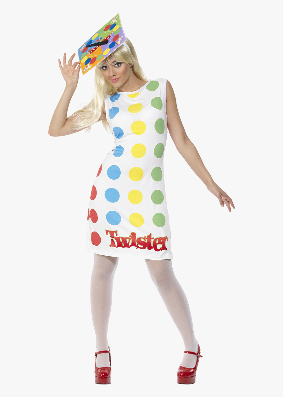 Clip Art Adult Female Twister Costume - Female 70s Fancy Dress, Transparent Clipart