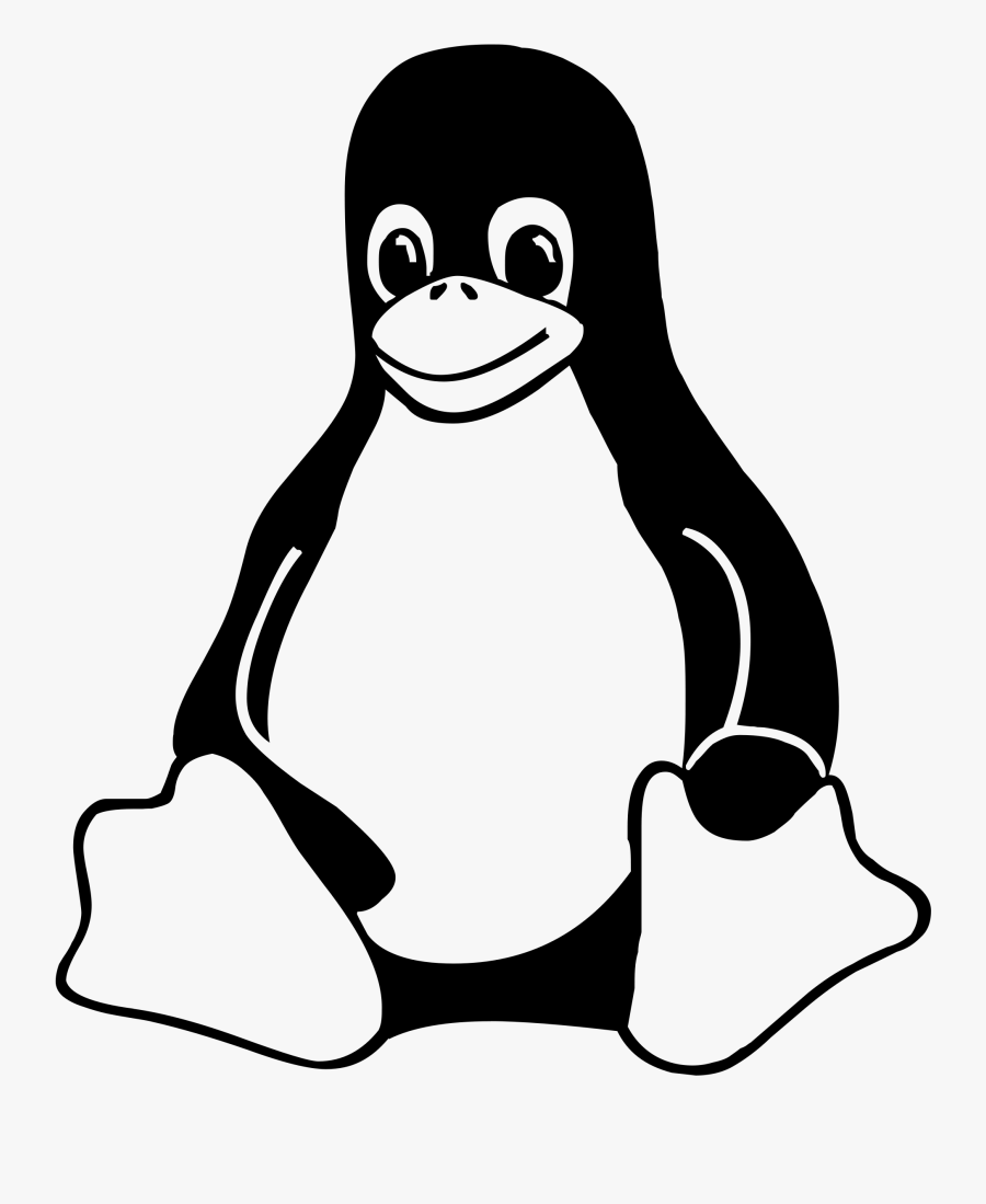 Clipart Desk Clean Up - Linux Logo White Png, Transparent Clipart