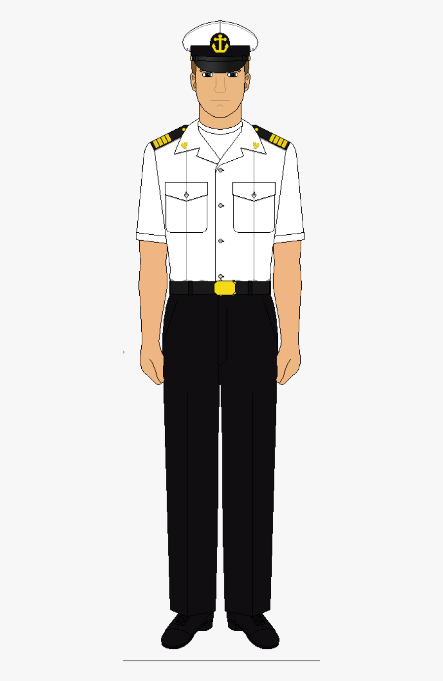 Black And White Navy Uniform, Transparent Clipart