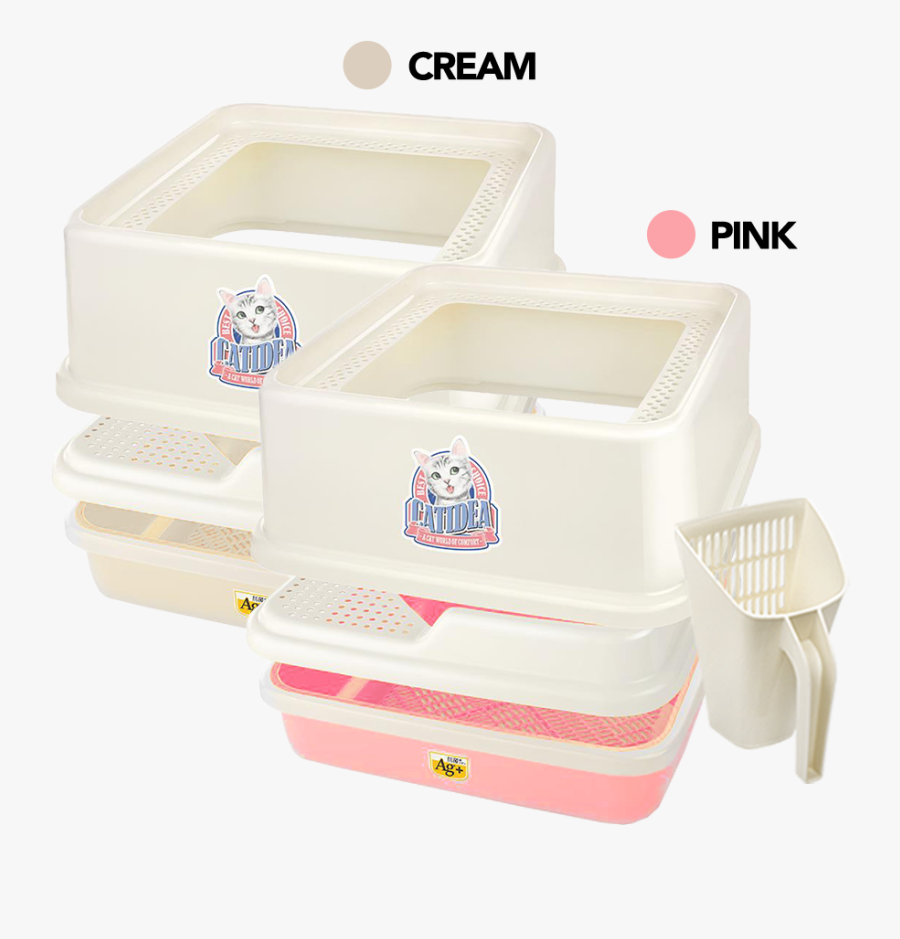 Catidea Luxury Top Entry Cat Litter Box - Box, Transparent Clipart