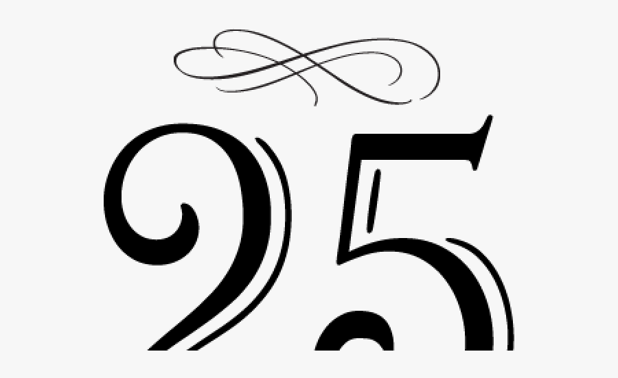 25th Anniversary Clipart, Transparent Clipart