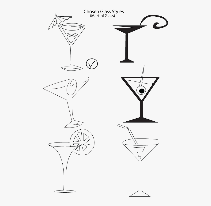 Transparent Martini Glass Silhouette Png - Martini Glass, Transparent Clipart