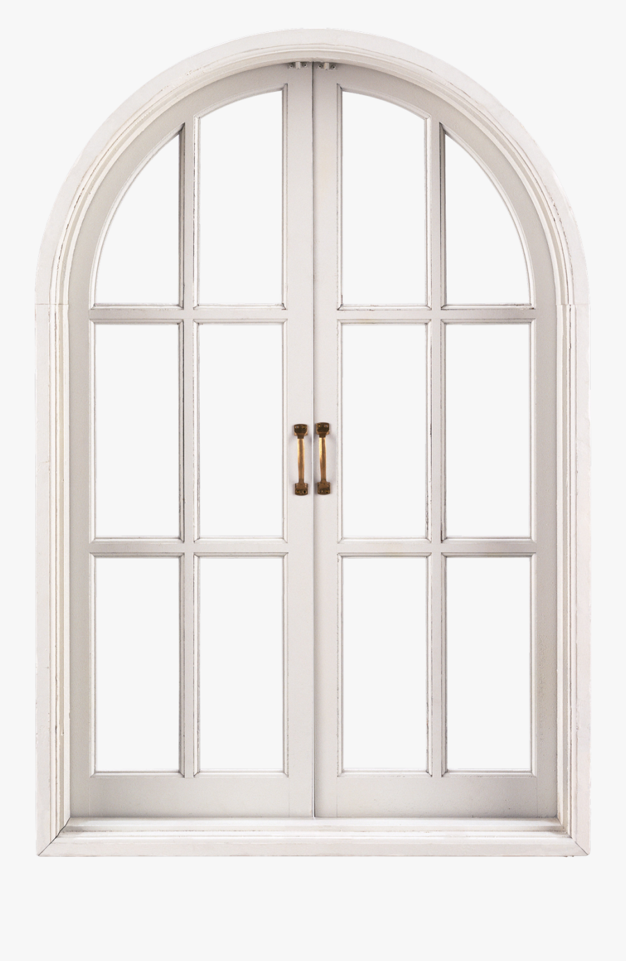 Door With Window Arc, Transparent Clipart