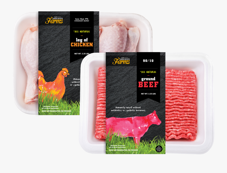 Meat Clipart Packaged Meat - Meat Packaging With Animal, Transparent Clipart