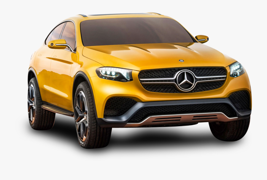 Yellow Mercedes Benz Glc Coupe Car Png Image - Glb Coupe Mercedes Glb, Transparent Clipart