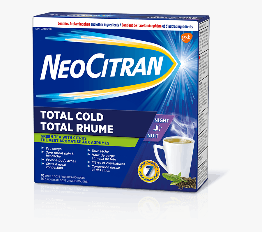 Neocitran Total Cold Night - Caffeinated Drink, Transparent Clipart