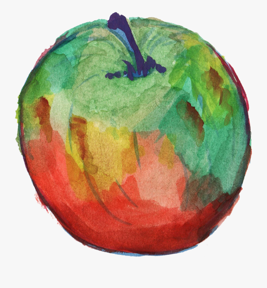 Apple Watercolor Painting Transparent Watercolor - Watercolor Apple Image Transparent, Transparent Clipart