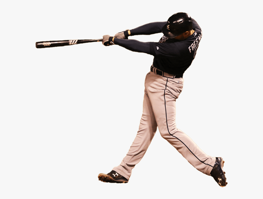 Swinging Bat Official Psds - Baseball Player Swinging Bat Png, Transparent Clipart