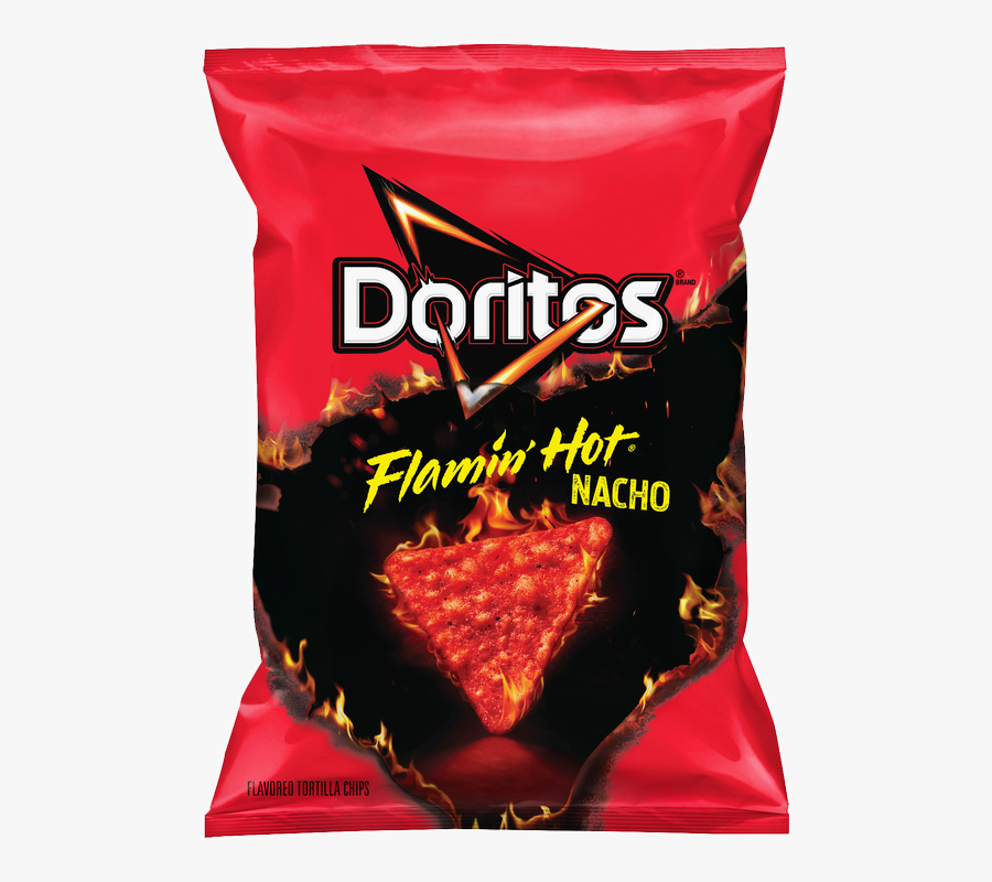 Transparent Doritos Clipart - Flaming Hot Nacho Doritos, Transparent Clipart
