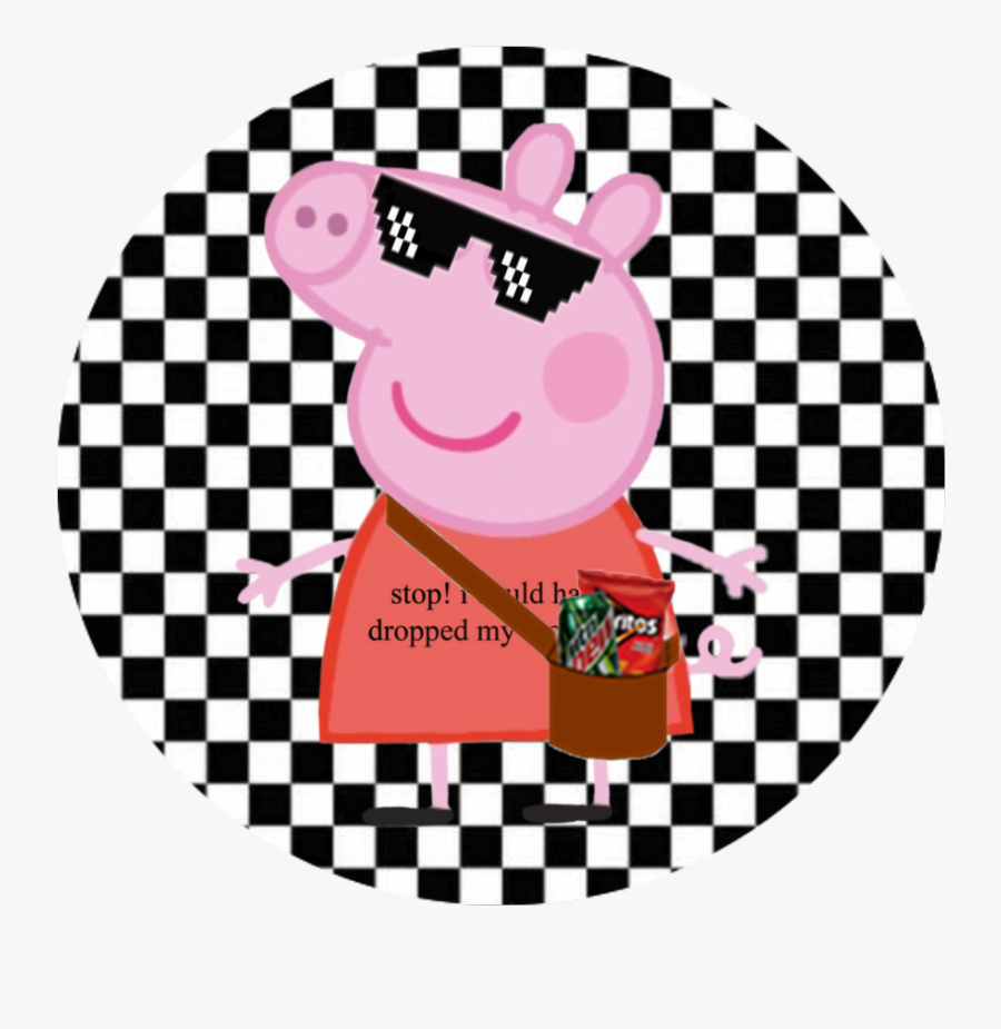 #freetoedit #peppa #pig #peppapig #meme #mlg #dorito - Checkered Letter O, Transparent Clipart
