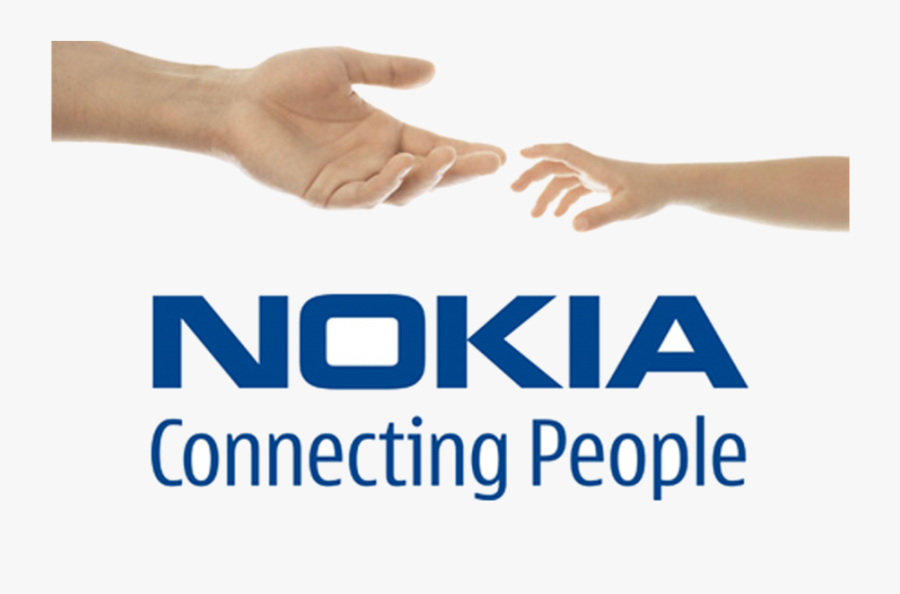 Nokia With Hands Connecting People Png - Nokia Logo Connecting People, Transparent Clipart