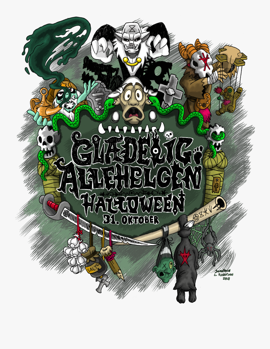 Danish Halloween Drawing - Illustration, Transparent Clipart