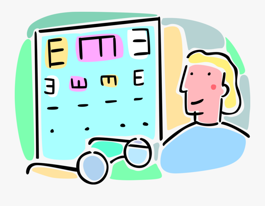 Vector Illustration Of Optometry Eye Examination Chart, Transparent Clipart