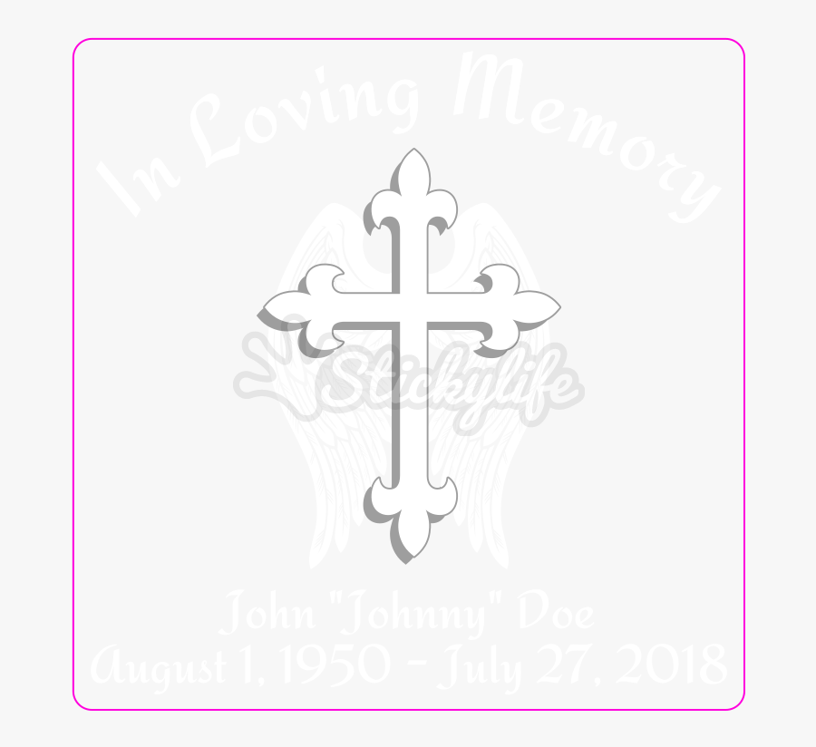 In Loving Memory Customizable Square Static Cling - Poster, Transparent Clipart