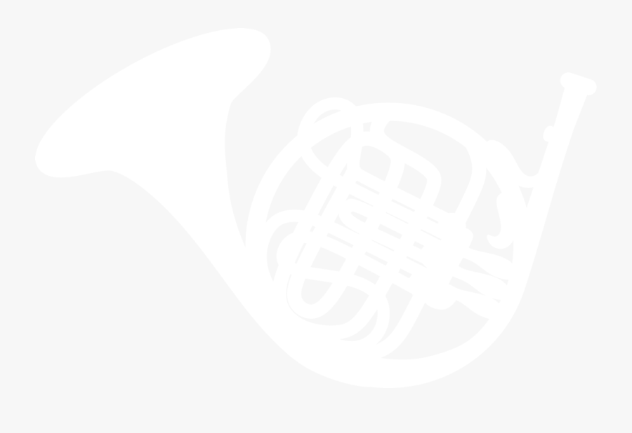 French Horn Silhouette, Transparent Clipart