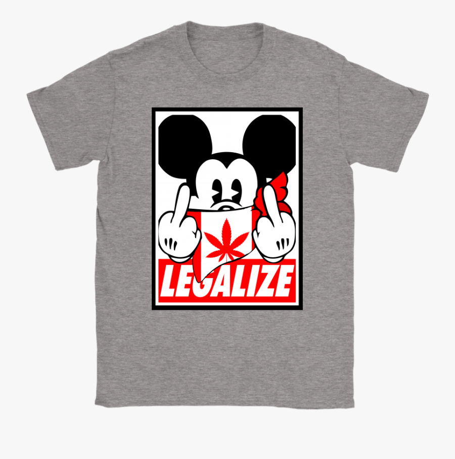 Legalize Canadian Cannabis Fuck The Police Mickey Disobey - New Orleans Saints T Shirts Funny, Transparent Clipart