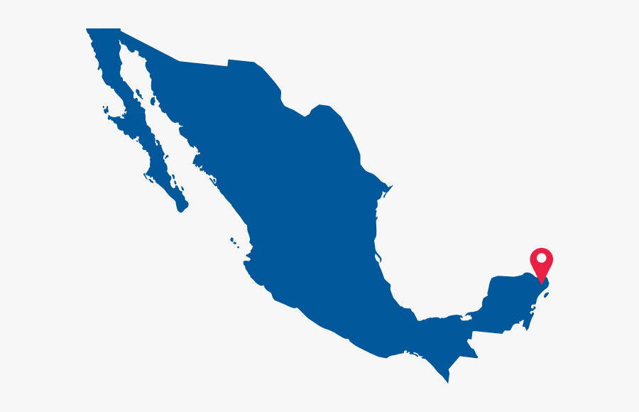 Cancun Mexico Map - Mexico Svg, Transparent Clipart