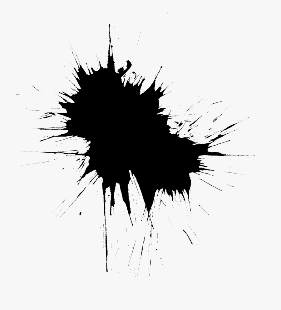 Black Splash Png - Brush Splash Black And White, Transparent Clipart