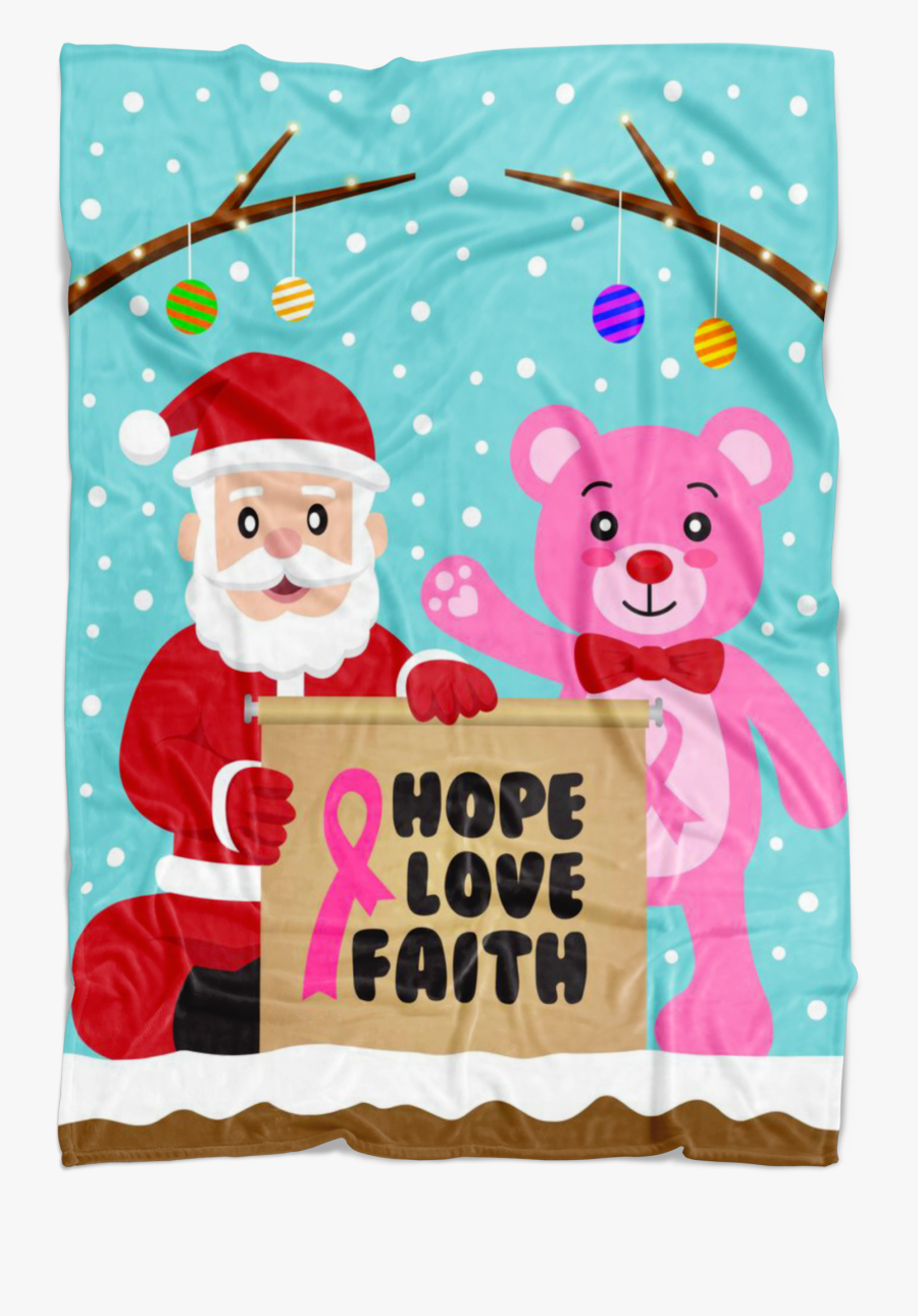 Christmas Santa Hope Faith Love Blanket"
 Data-zoom="//cdn - Cartoon, Transparent Clipart