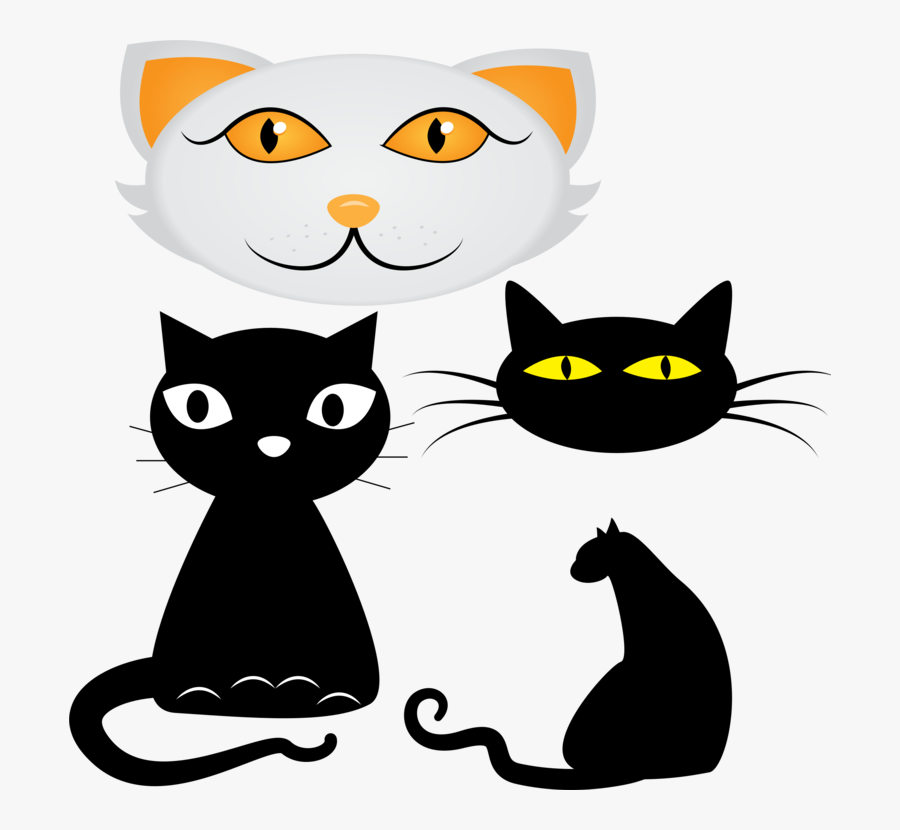 Domestic Short Haired Cat,snout,paw - Cats Vector Faces, Transparent Clipart