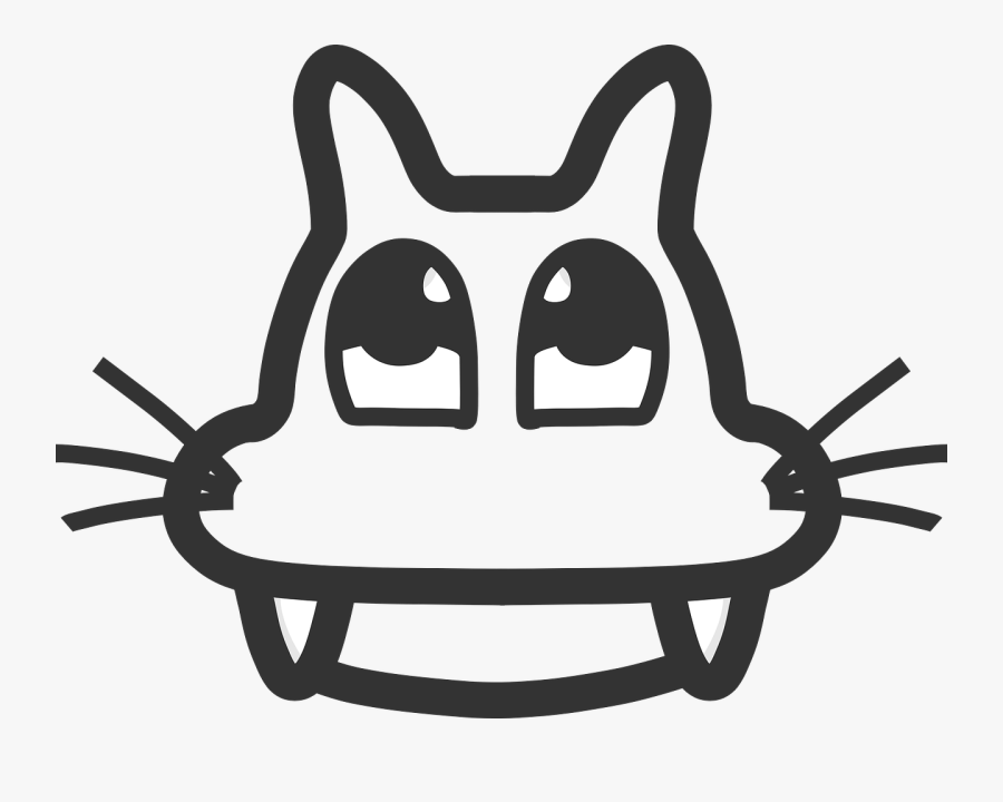 Cat Whiskers Pet Free Photo - Kartun Vektor Hitam Putih, Transparent Clipart