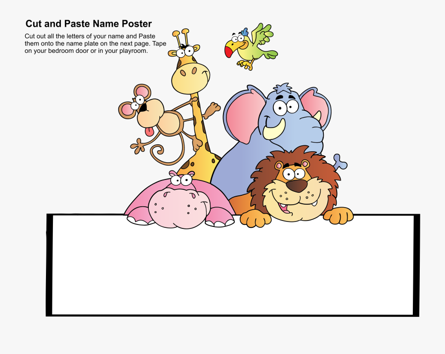 Transparent Name Plate Clipart - Sign Bulletin Board Ideas For Jungle Safari Theme, Transparent Clipart